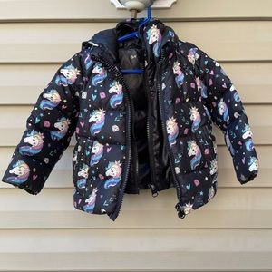 Onekid road coat in unicorn